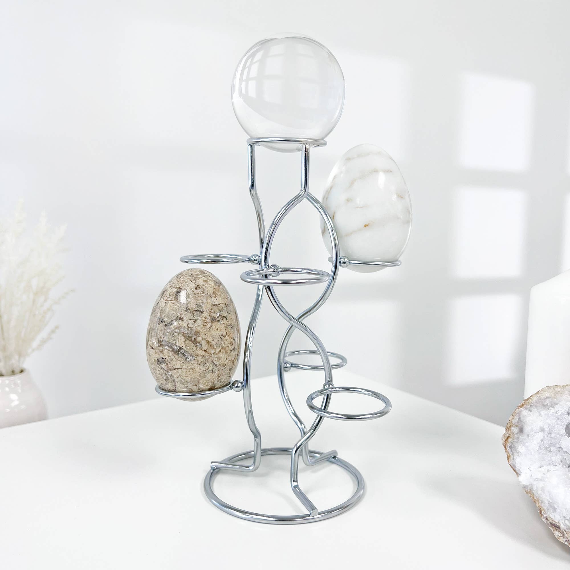Sphere/Egg Stand/Holder, 7 Egg Display, 1.375" Diameter