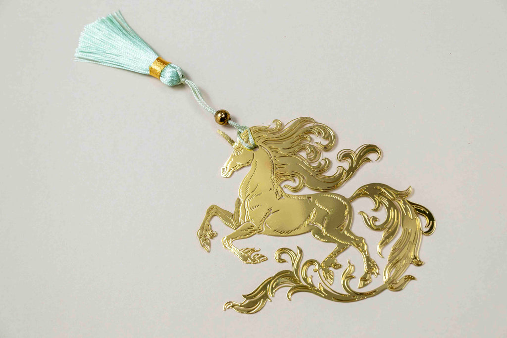 Golden colored Unicorn Bookmark