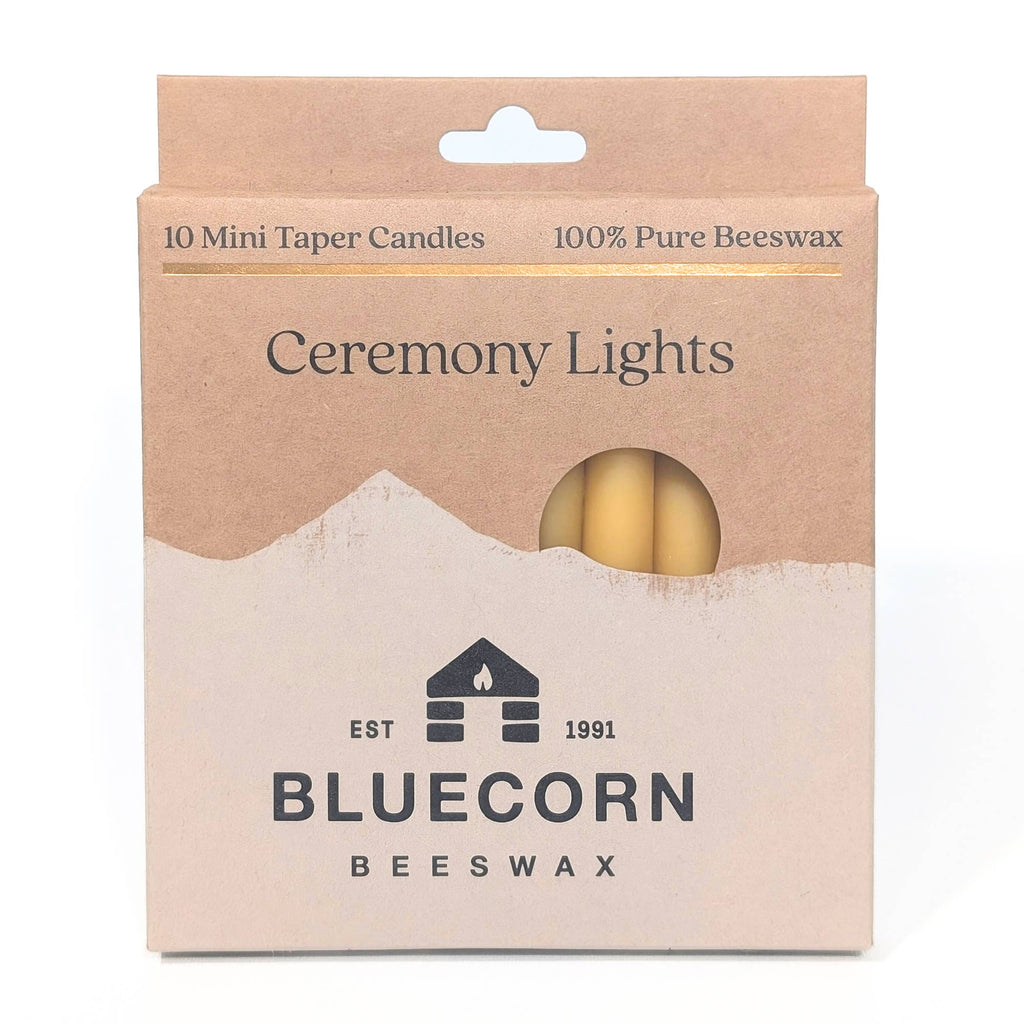Mini Beeswax Taper Candles - 10-Pack Chime Candles