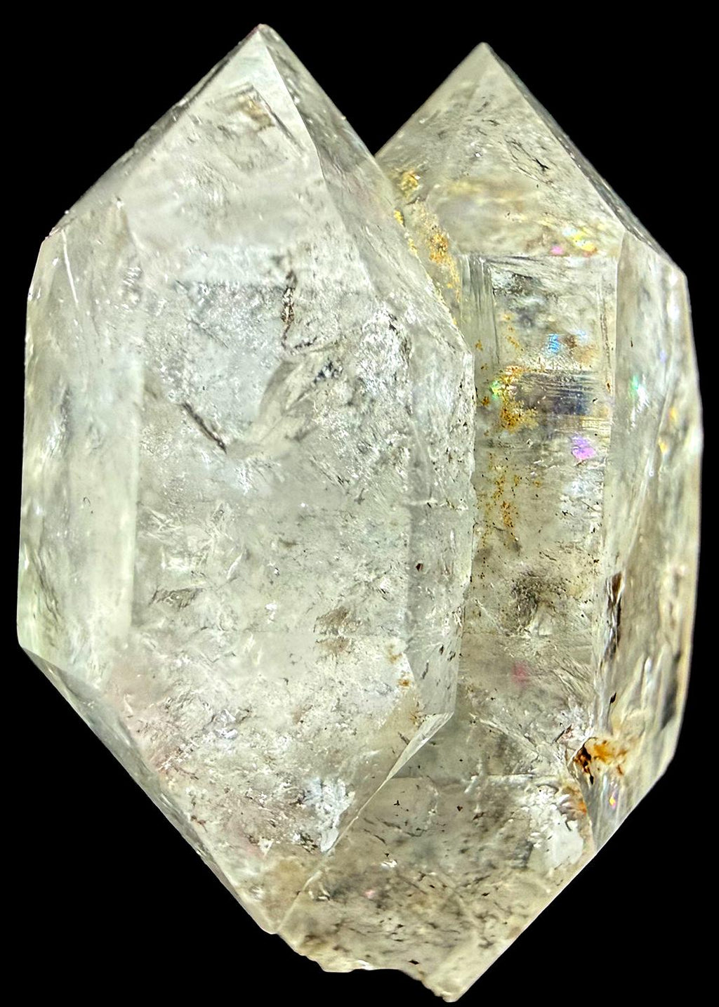 Triple Terminated Herkimer Diamond 21g clear with inclusions, from Fonda, NY, Herkimer area