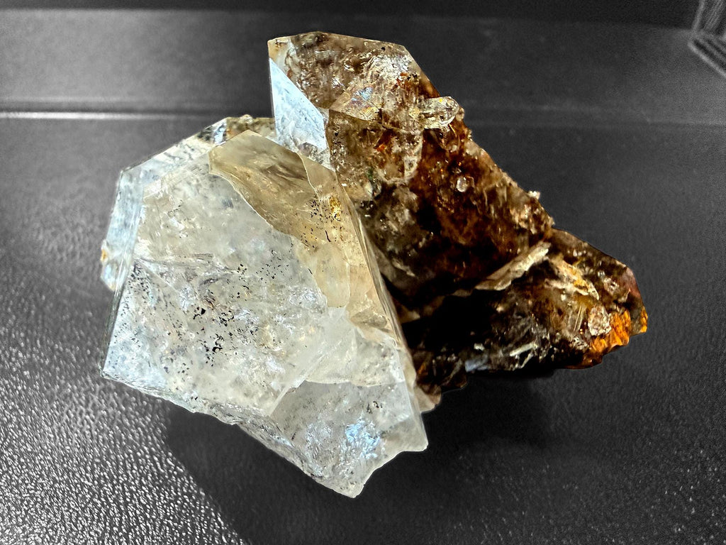 Smoky Quartz and Herkimer Diamond Duo, from NY