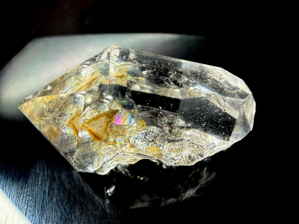 Double Terminated Herkimer Diamond 6g water-clear with inclusions, from Fonda, NY, Herkimer area