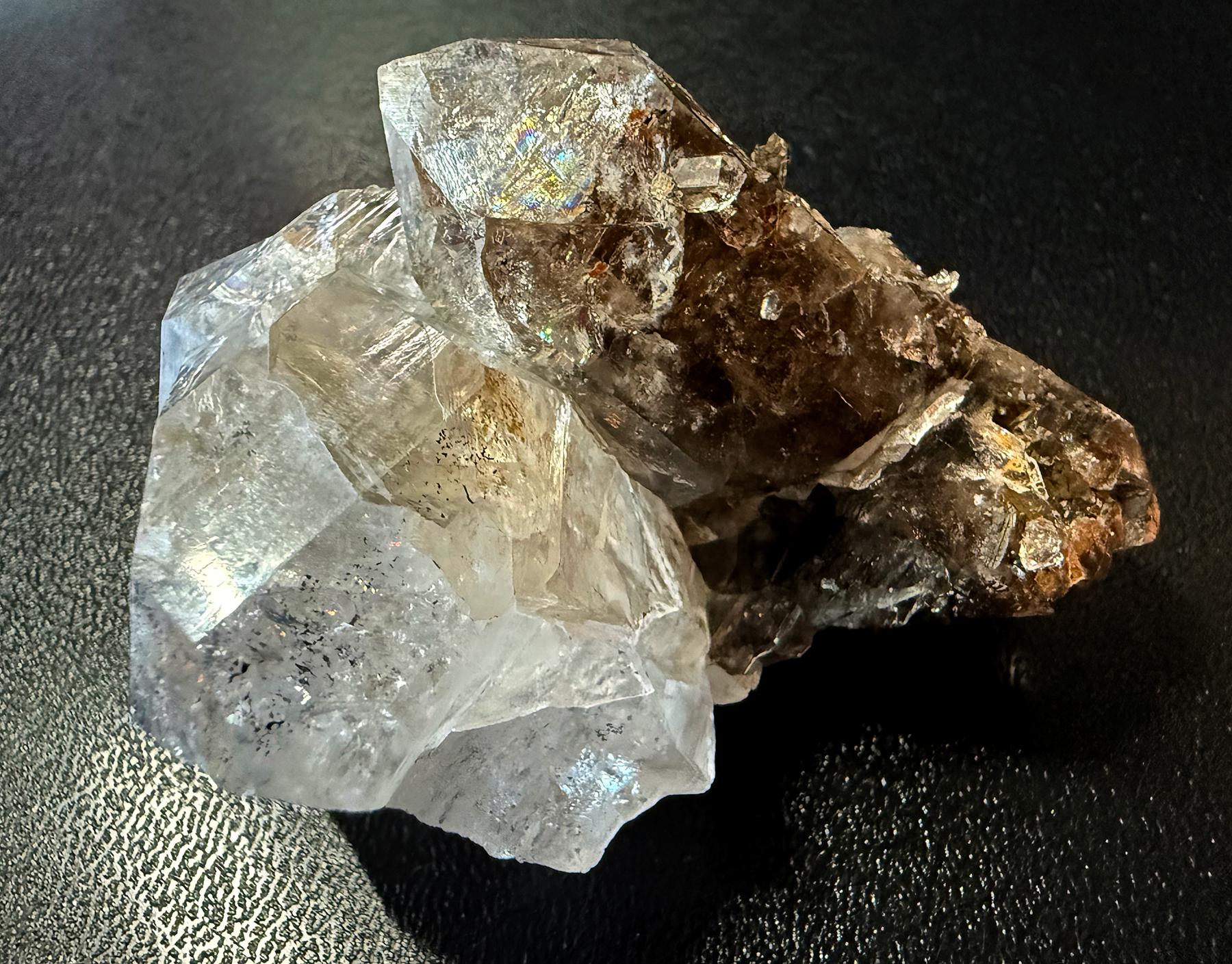 Smoky Quartz and Herkimer Diamond Duo, from NY