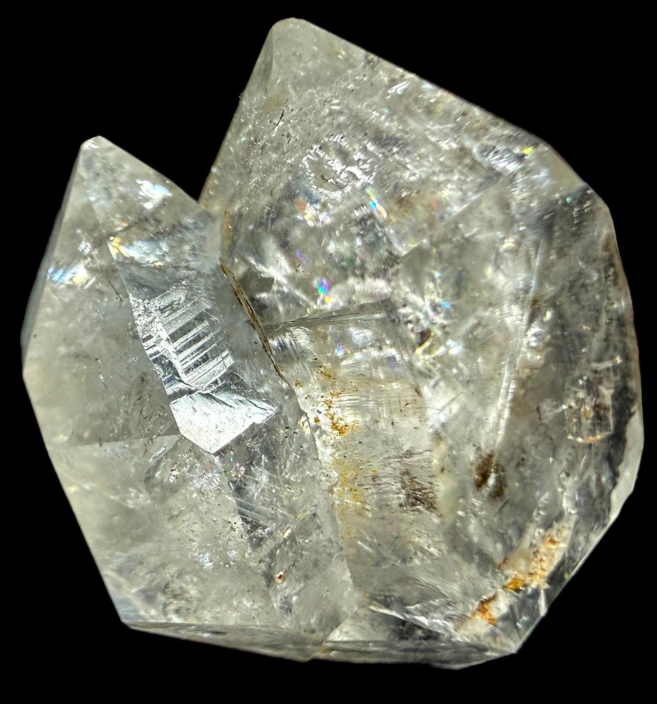 Triple Terminated Herkimer Diamond 21g clear with inclusions, from Fonda, NY, Herkimer area