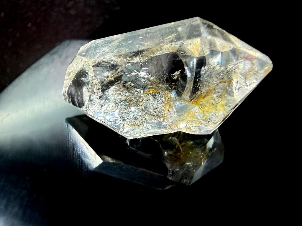 Double Terminated Herkimer Diamond 6g water-clear with inclusions, from Fonda, NY, Herkimer area