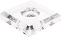 Clear Acrylic Square Base w/ Indention to Hold Sphere