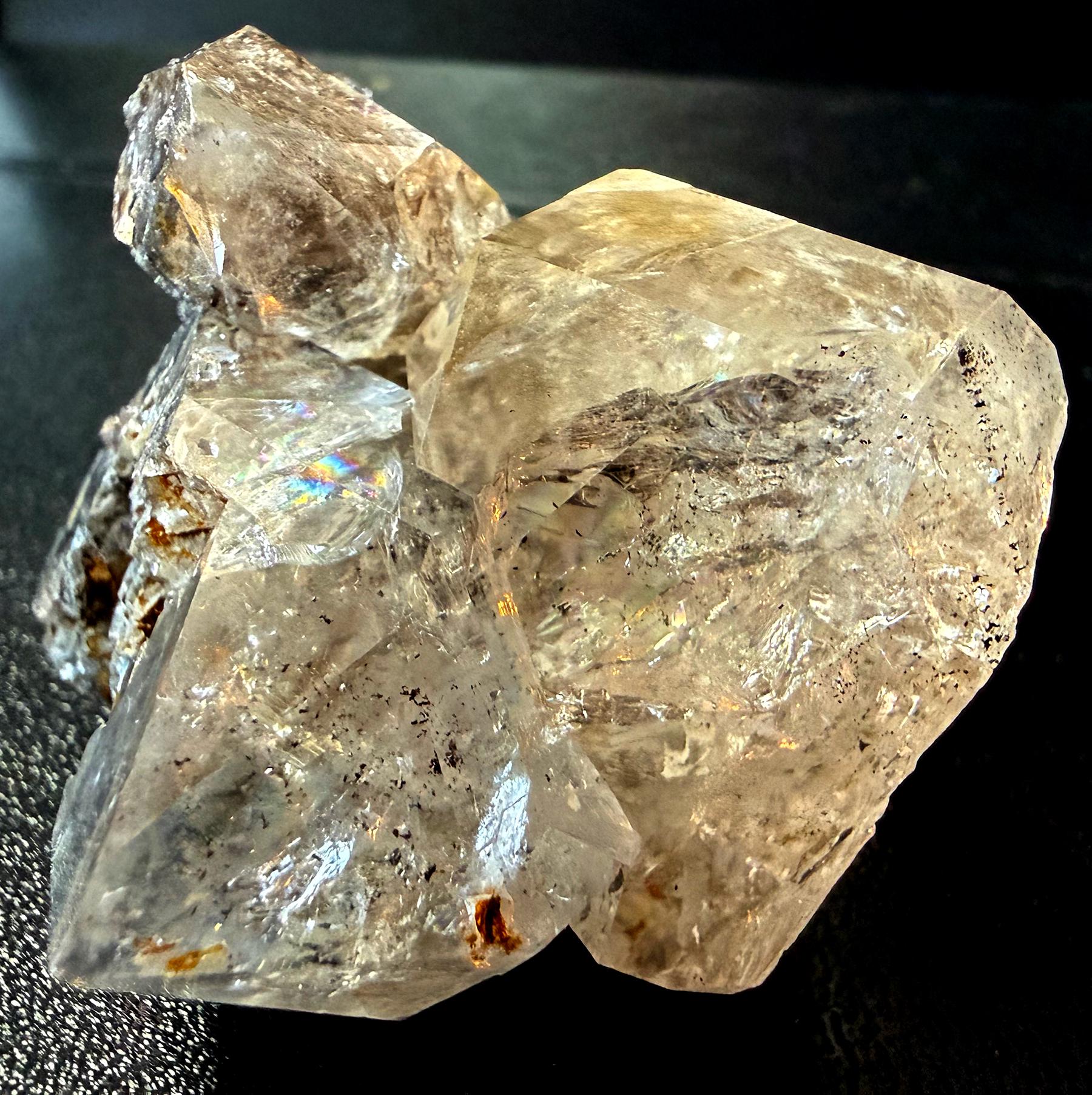 Smoky Quartz and Herkimer Diamond Duo, from NY