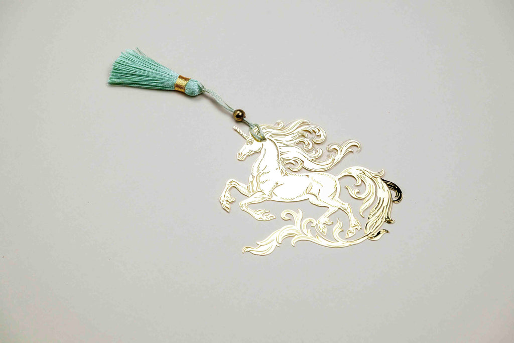Golden colored Unicorn Bookmark
