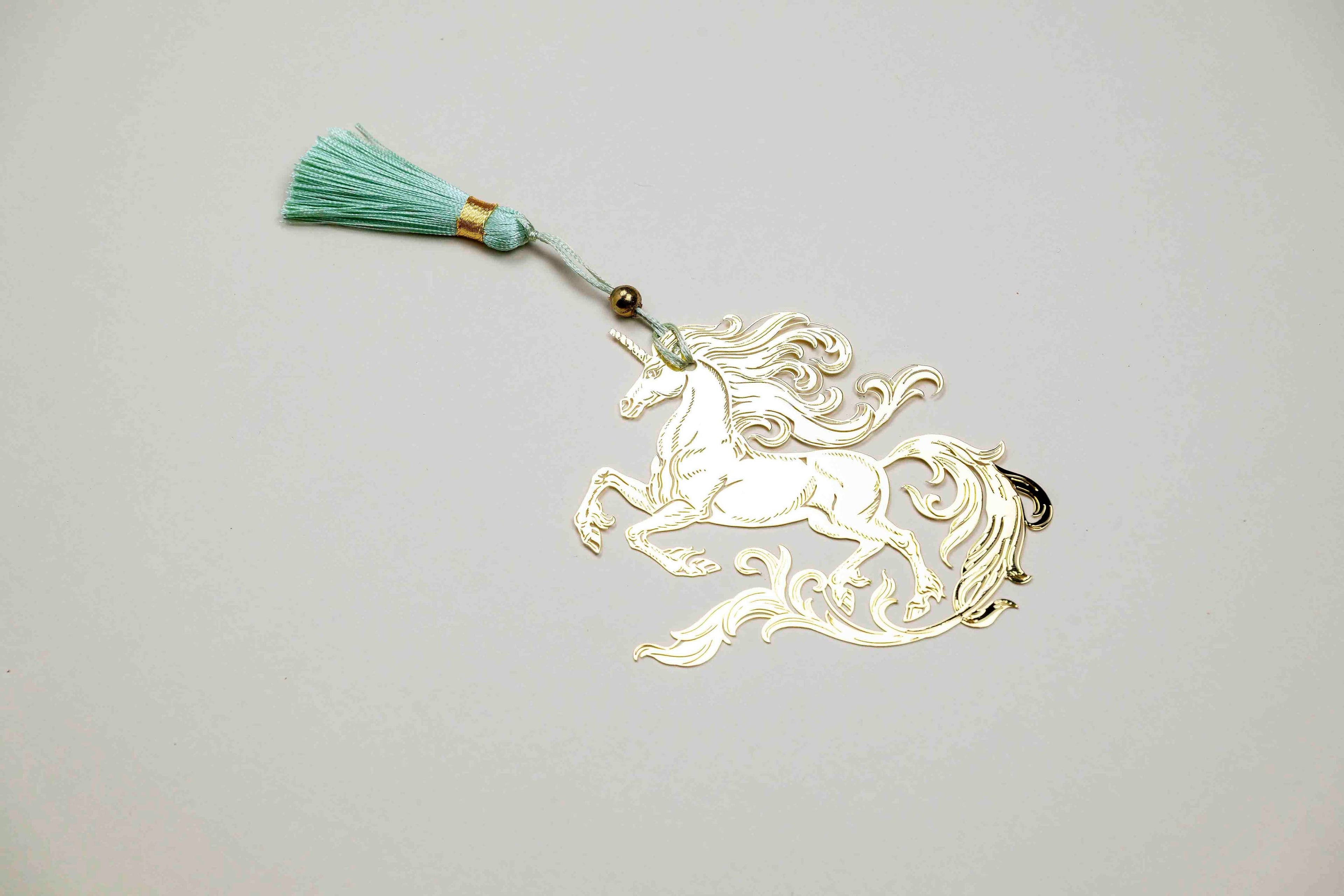 Golden colored Unicorn Bookmark