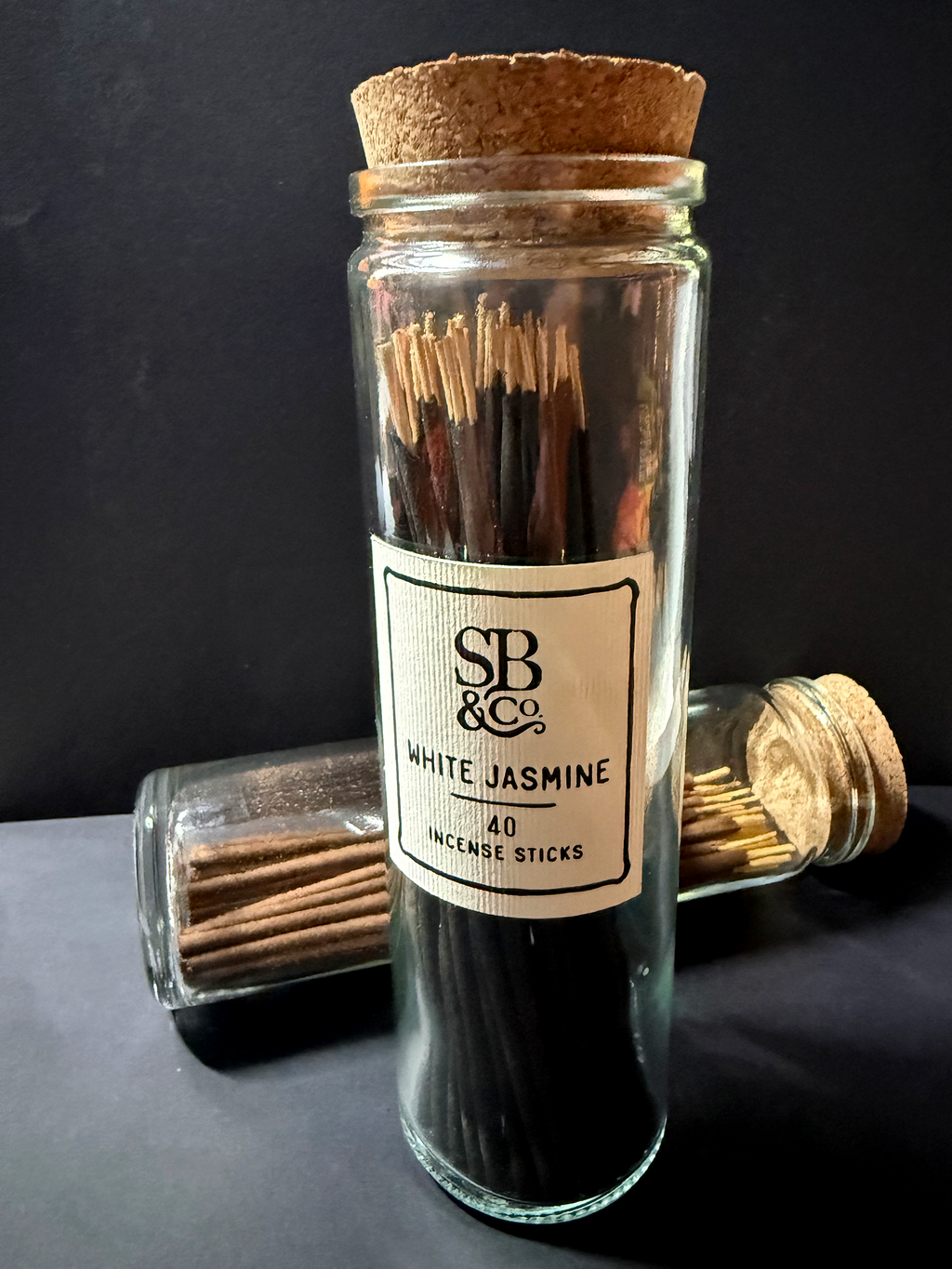 Incense in Glass and Cork Container
