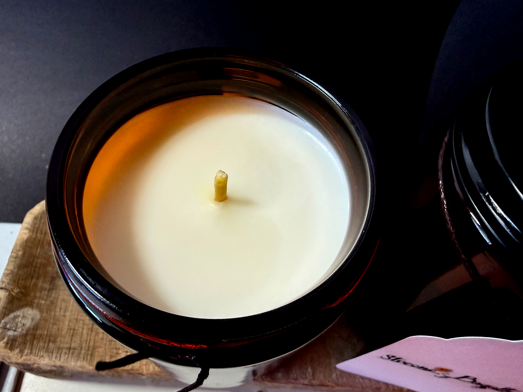 Hand Poured, Soy Wax 4 oz Scented Candles in Amber Glass Jars