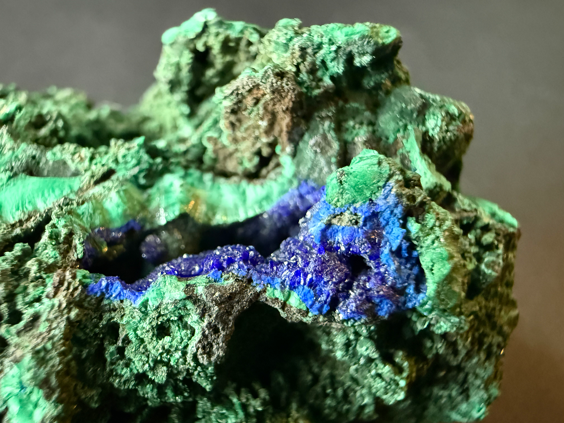 Malachite with Small Azurite Inclusions from Arizona