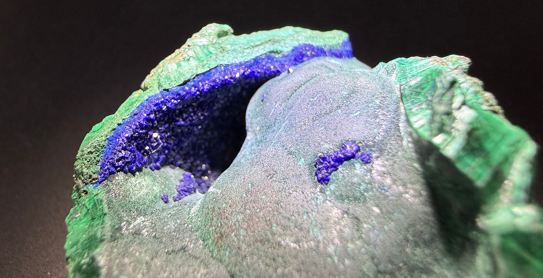Malachite with Small Azurite Inclusions from Arizona