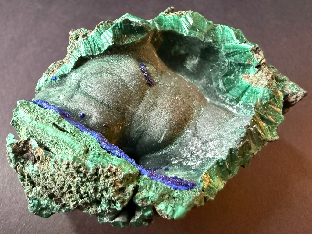 Malachite with Small Azurite Inclusions from Arizona