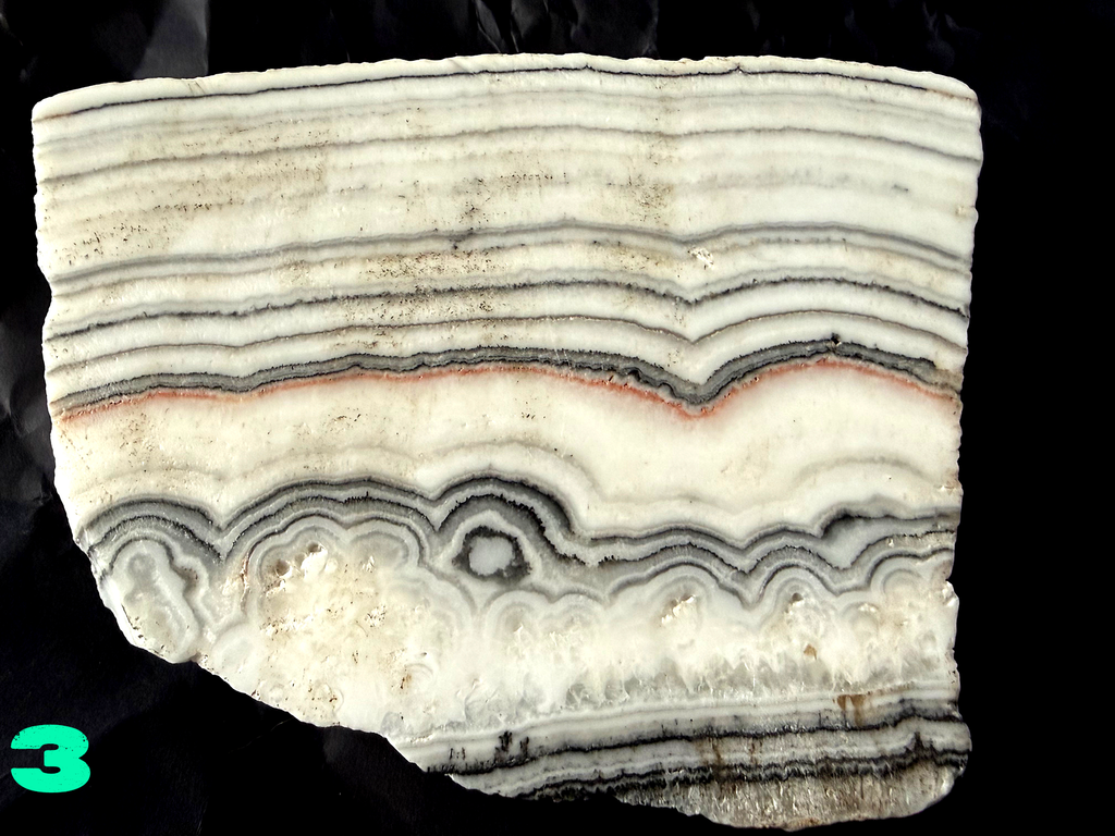 Onyx (Banded Mexican Onyx) from Mexico - 3 Specimens!