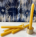 Mini Beeswax Taper Candles - 10-Pack Chime Candles