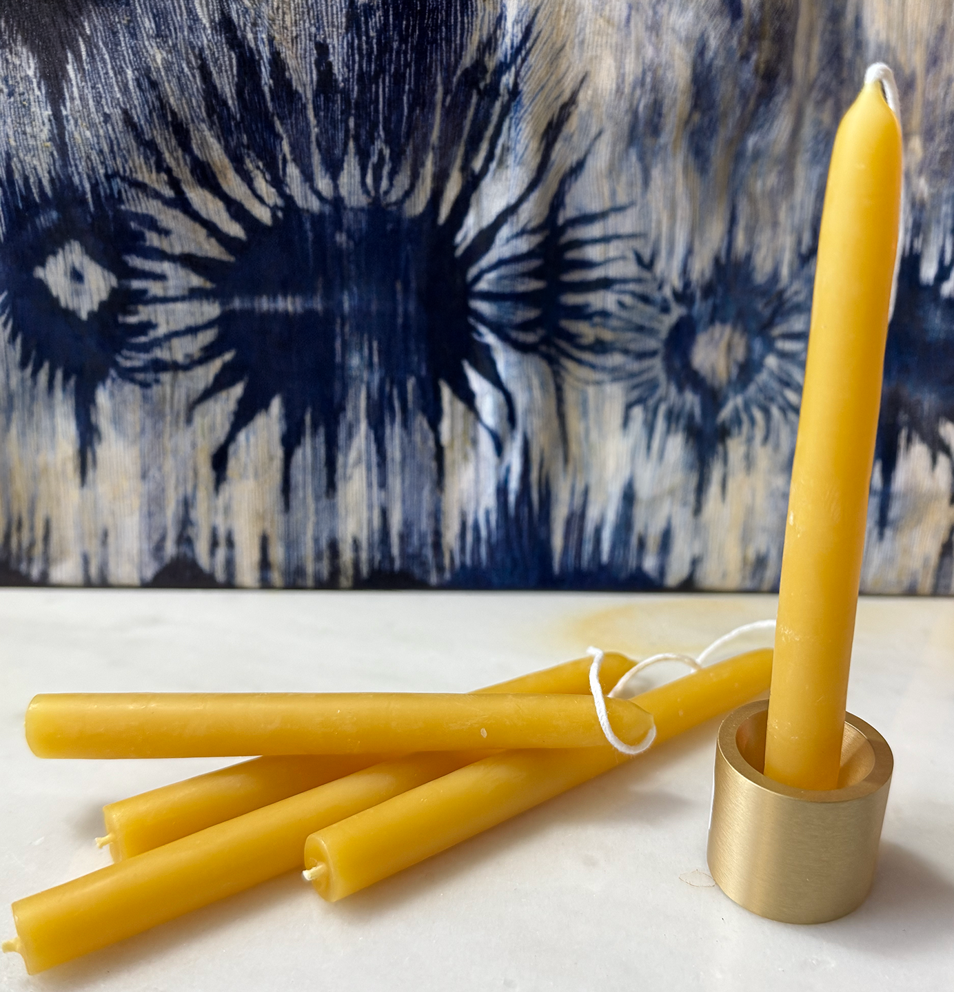 Mini Beeswax Taper Candles - 10-Pack Chime Candles