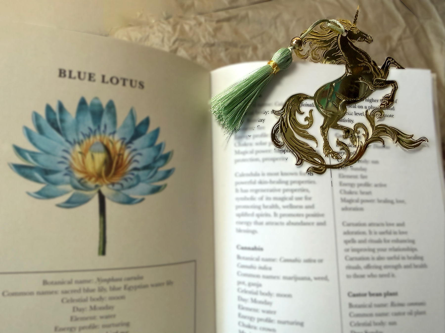 Golden colored Unicorn Bookmark