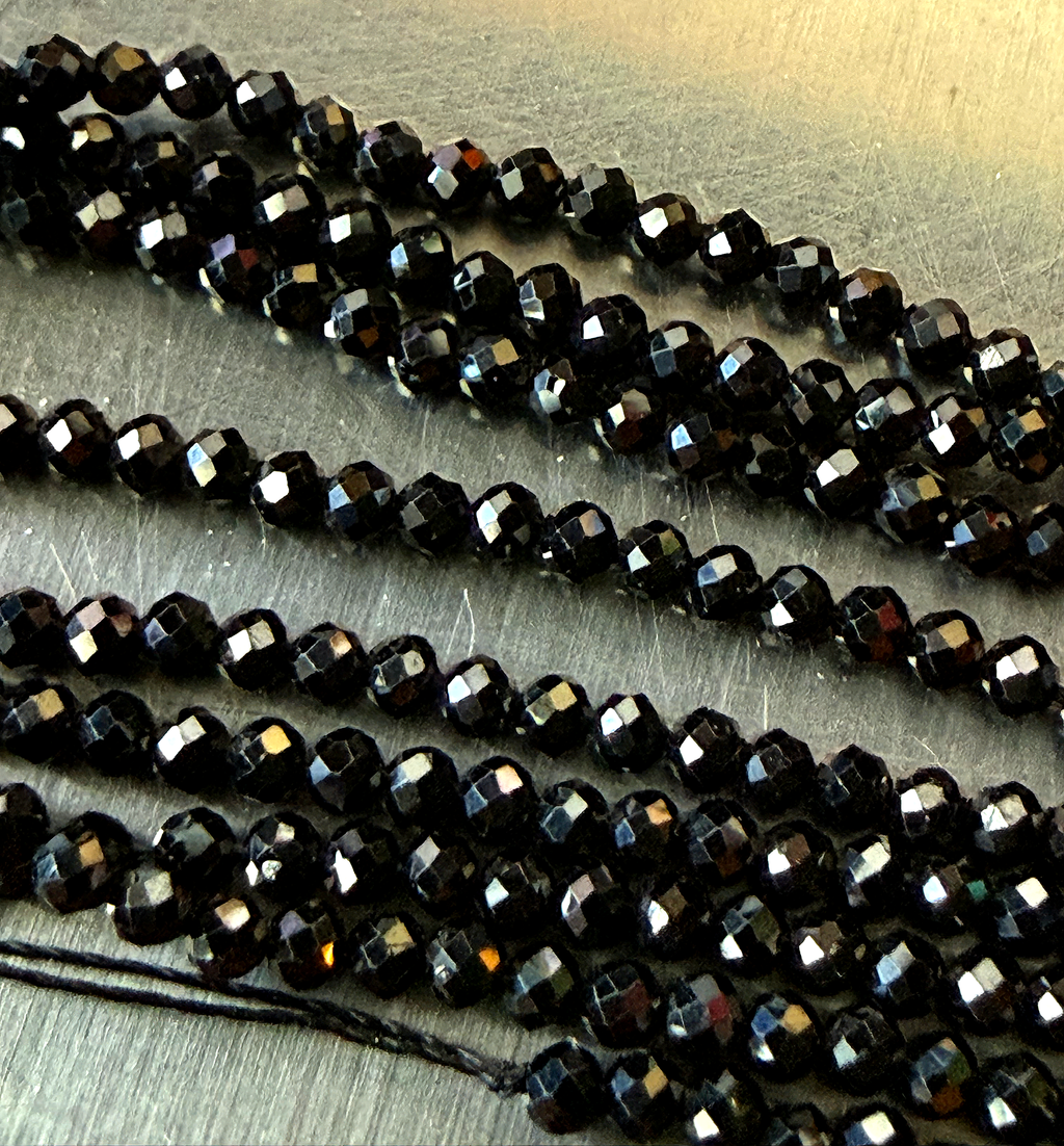 Bead Strands, Faceted .46mm & .61mm: Peridot, Citrine, Hessonite, & Tourmaline
