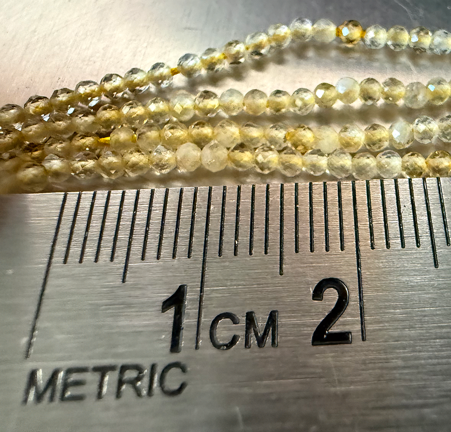 Bead Strands, Faceted .46mm & .61mm: Peridot, Citrine, Hessonite, & Tourmaline