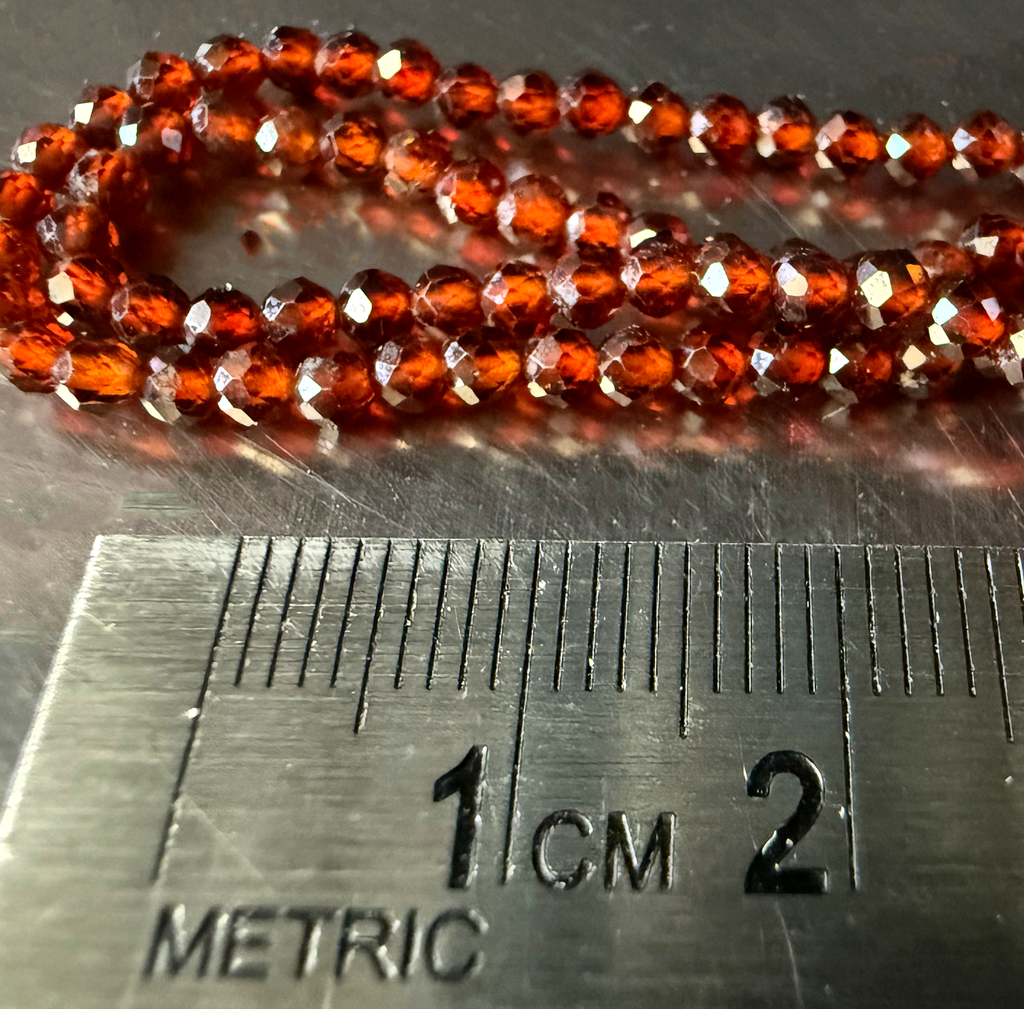 Bead Strands, Faceted .46mm & .61mm: Peridot, Citrine, Hessonite, & Tourmaline