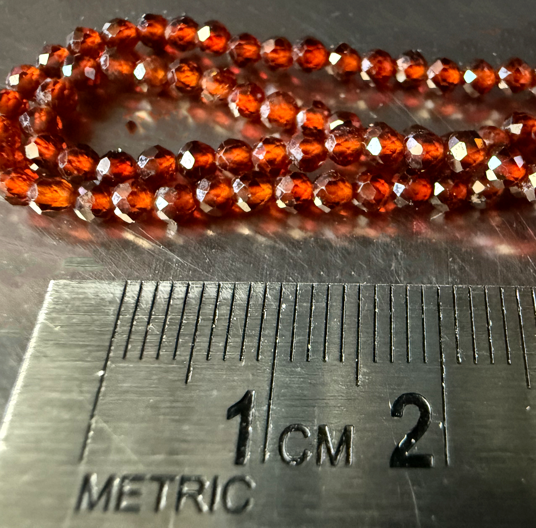 Bead Strands, Faceted .46mm & .61mm: Peridot, Citrine, Hessonite, & Tourmaline