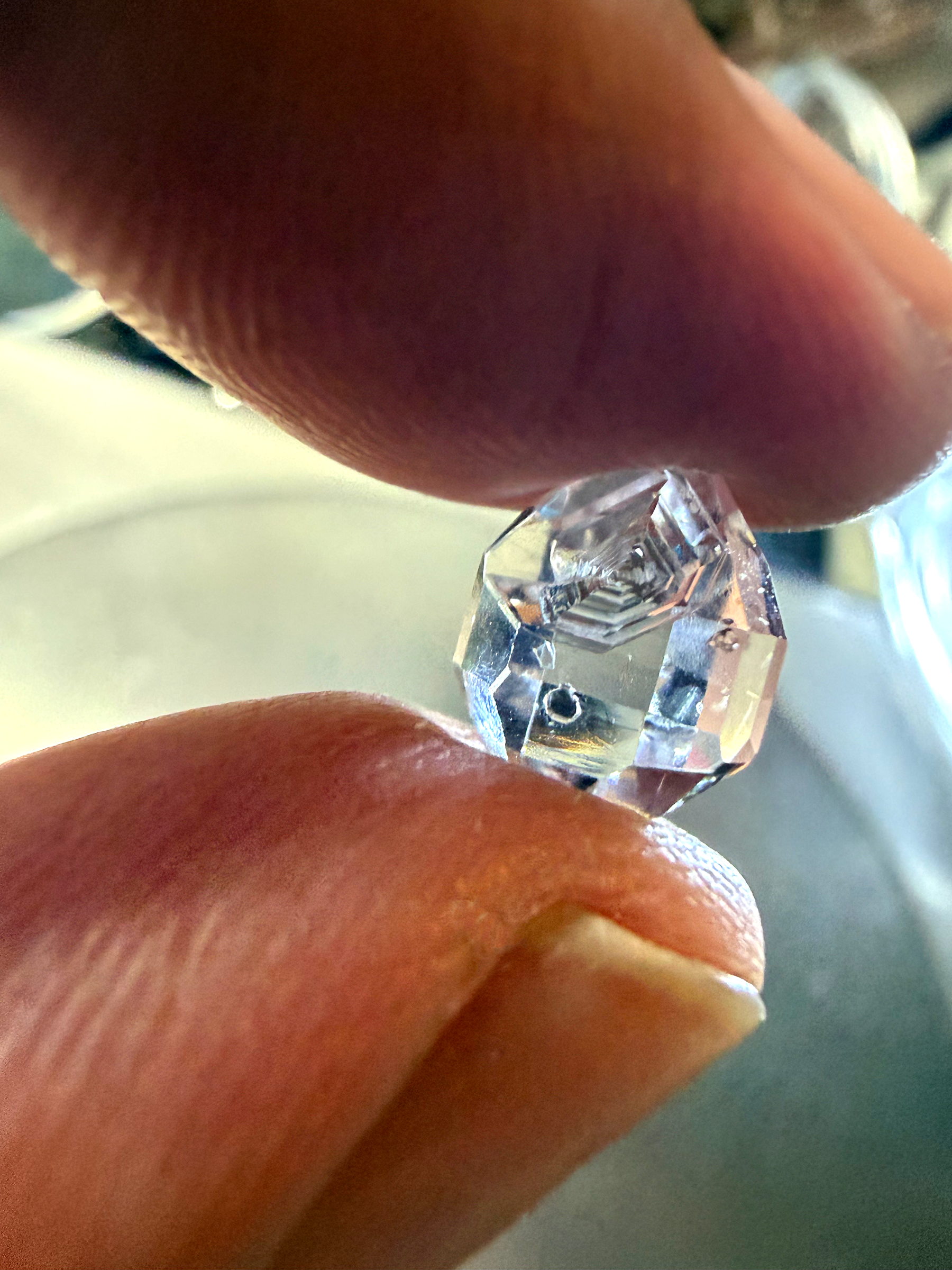 Herkimer Diamond Water Clear Ojo De Dios (Eye of God) From Herkimer County New York