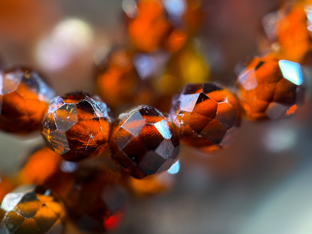 Bead Strands, Faceted .46mm & .61mm: Peridot, Citrine, Hessonite, & Tourmaline