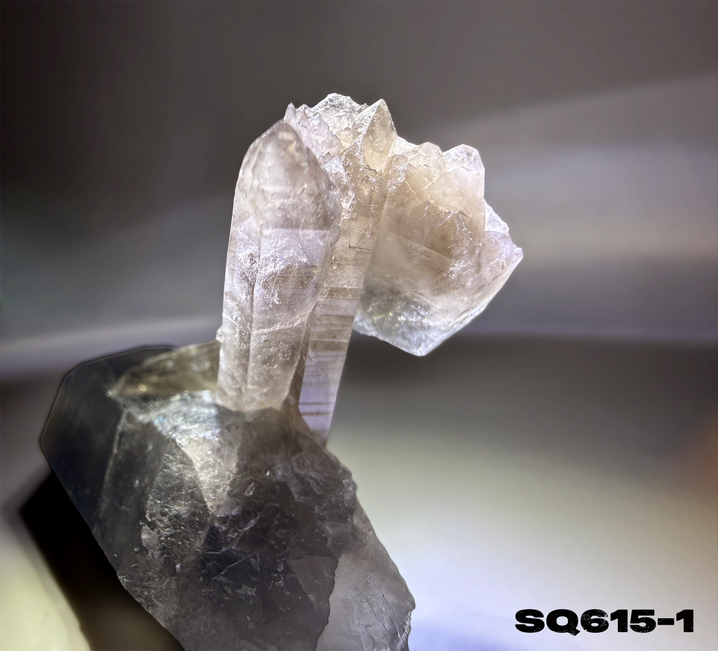 Smoky Quartz Clusters Trio in Display Box SQ615-1