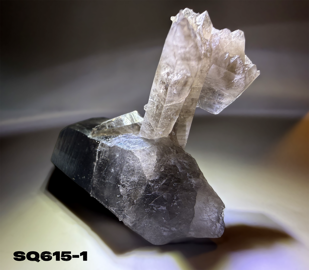 Smoky Quartz Clusters Trio in Display Box SQ615-1
