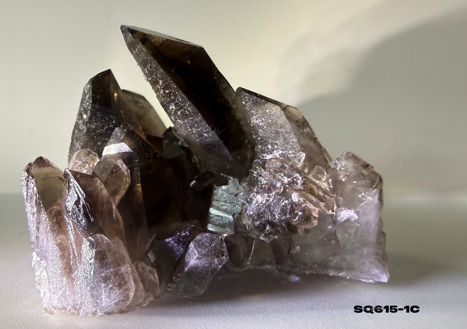 Smoky Quartz Clusters Trio in Display Box SQ615-1