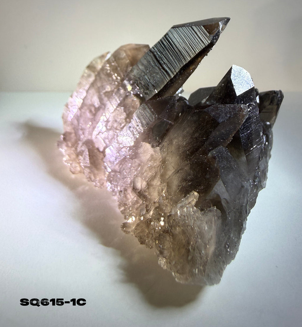 Smoky Quartz Clusters Trio in Display Box SQ615-1