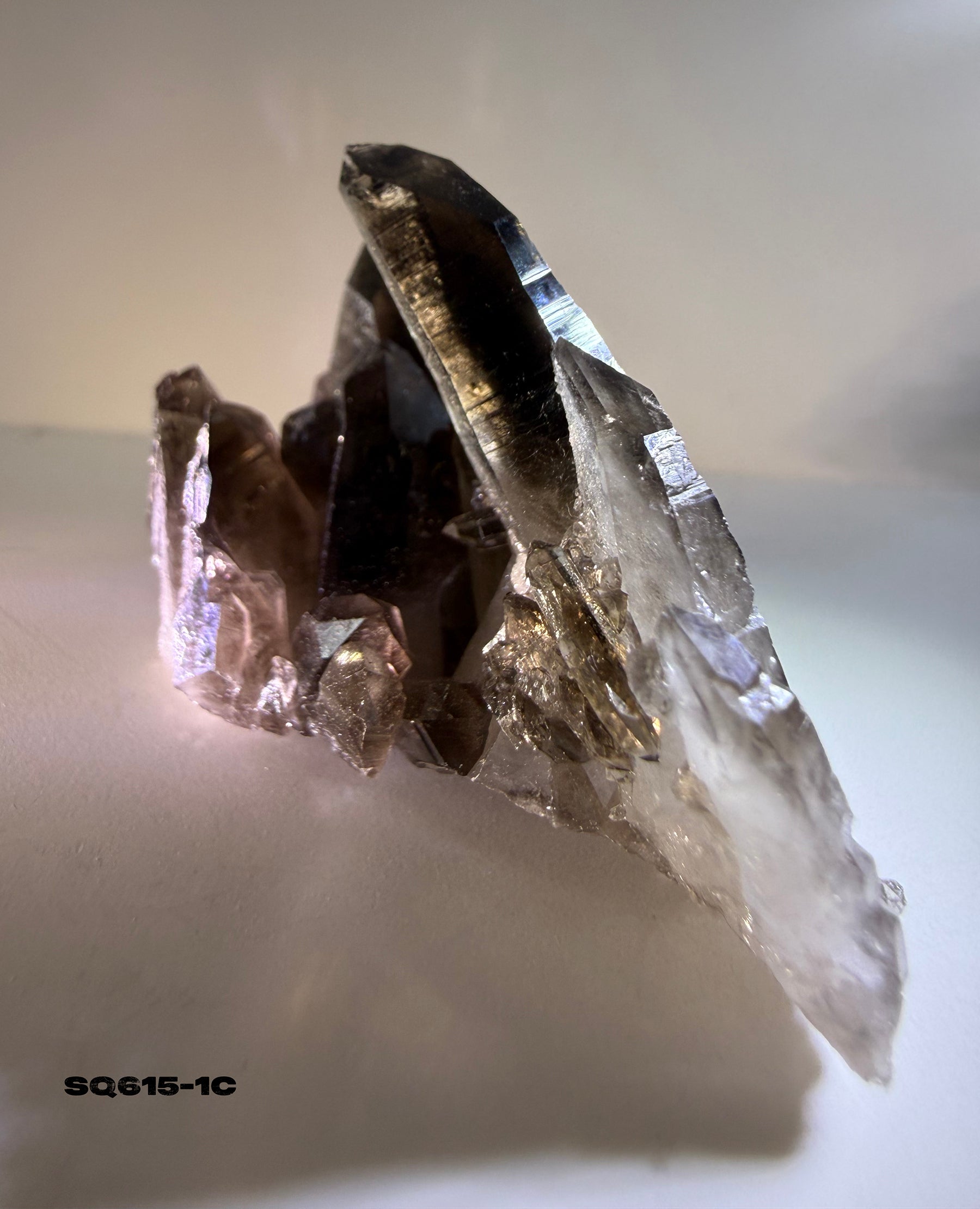 Smoky Quartz Clusters Trio in Display Box SQ615-1