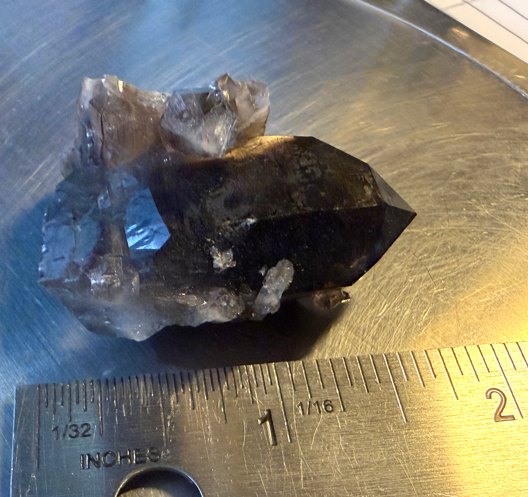 Smoky Quartz Clusters Trio in Display Box SQ615-1