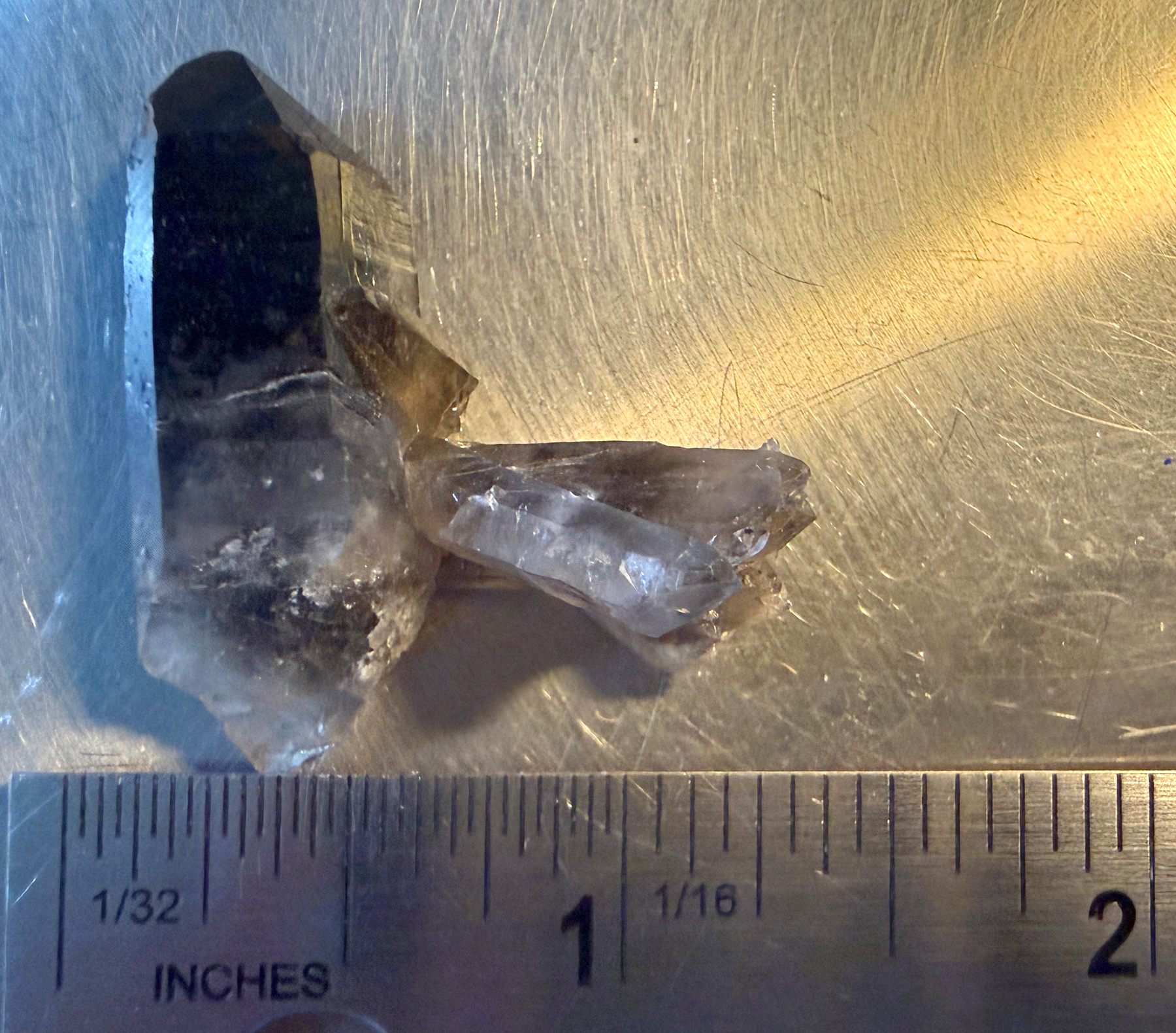 Smoky Quartz Clusters Trio in Display Box SQ615-1