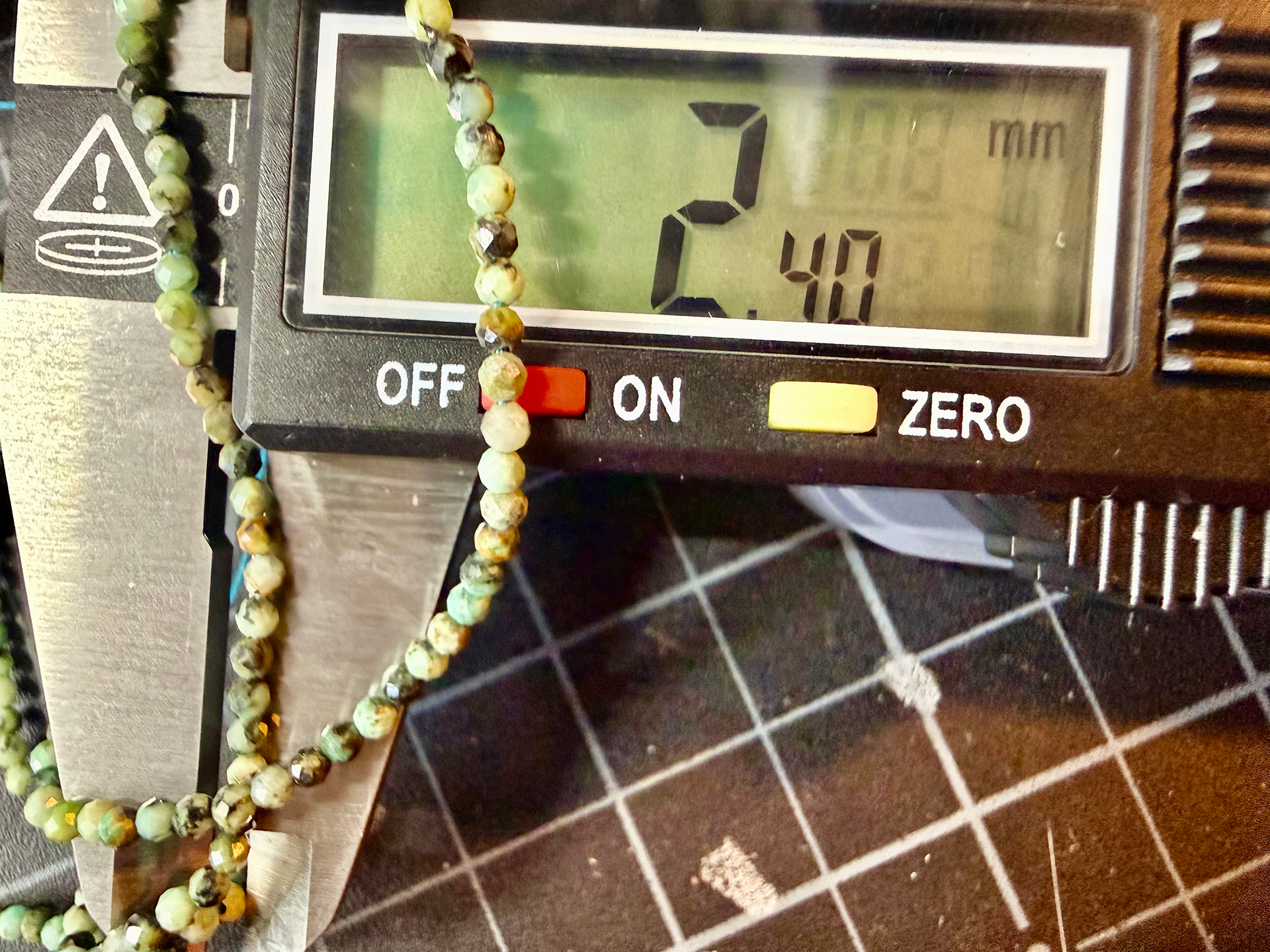 Bead Strands, Faceted African Turquoise 2.4 mm