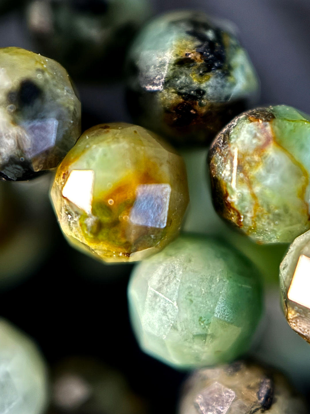 Bead Strands, Faceted African Turquoise 2.4 mm
