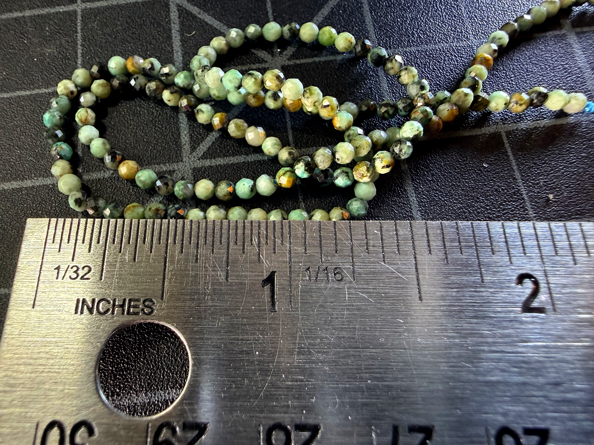 Bead Strands, Faceted African Turquoise 2.4 mm