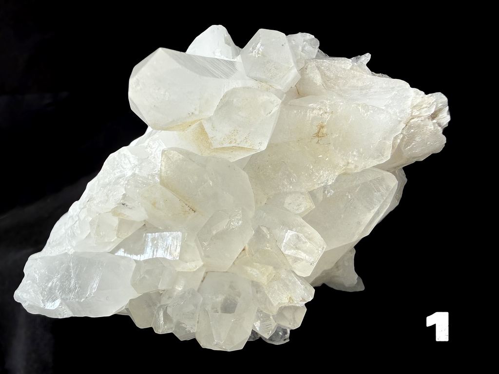 Clear Quartz Clusters & Single Points 1-5