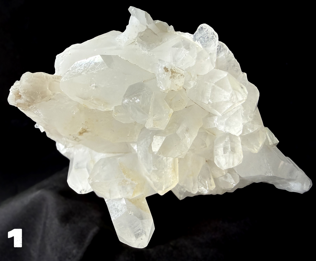 Clear Quartz Clusters & Single Points 1-5