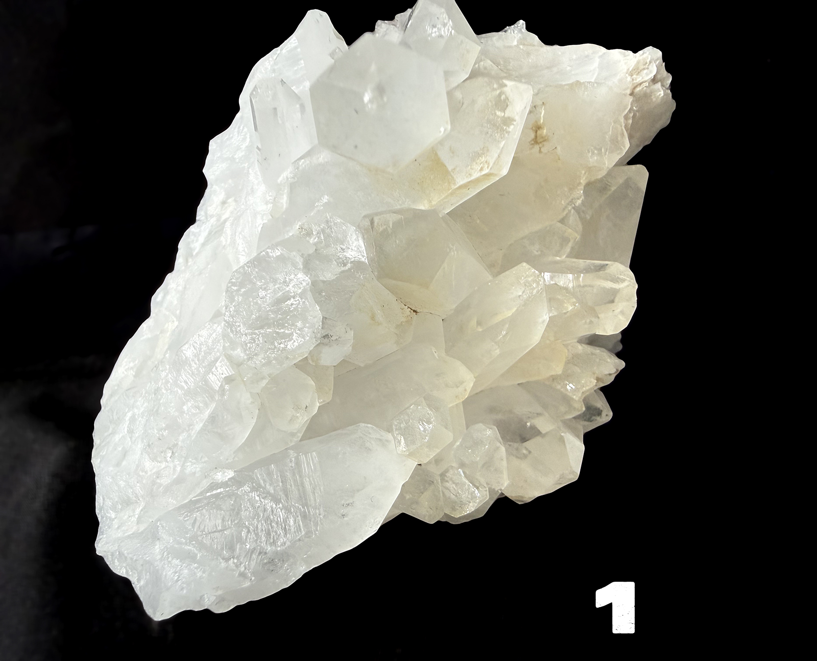 Clear Quartz Clusters & Single Points 1-5
