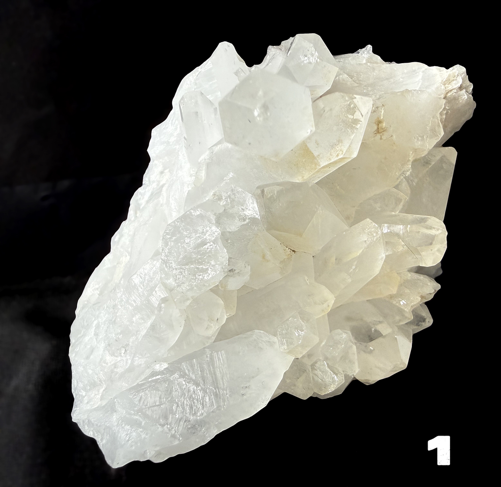 Clear Quartz Clusters & Single Points 1-5