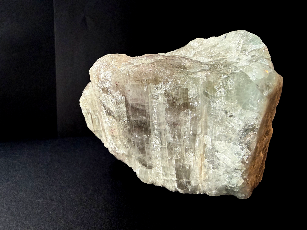Aquamarine on Quartz/Elbaite From Brazil 1 lb 11.75 oz