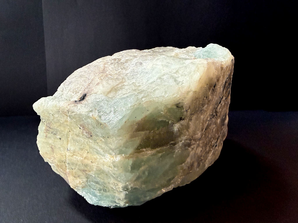 Aquamarine on Quartz/Elbaite From Brazil 1 lb 11.75 oz