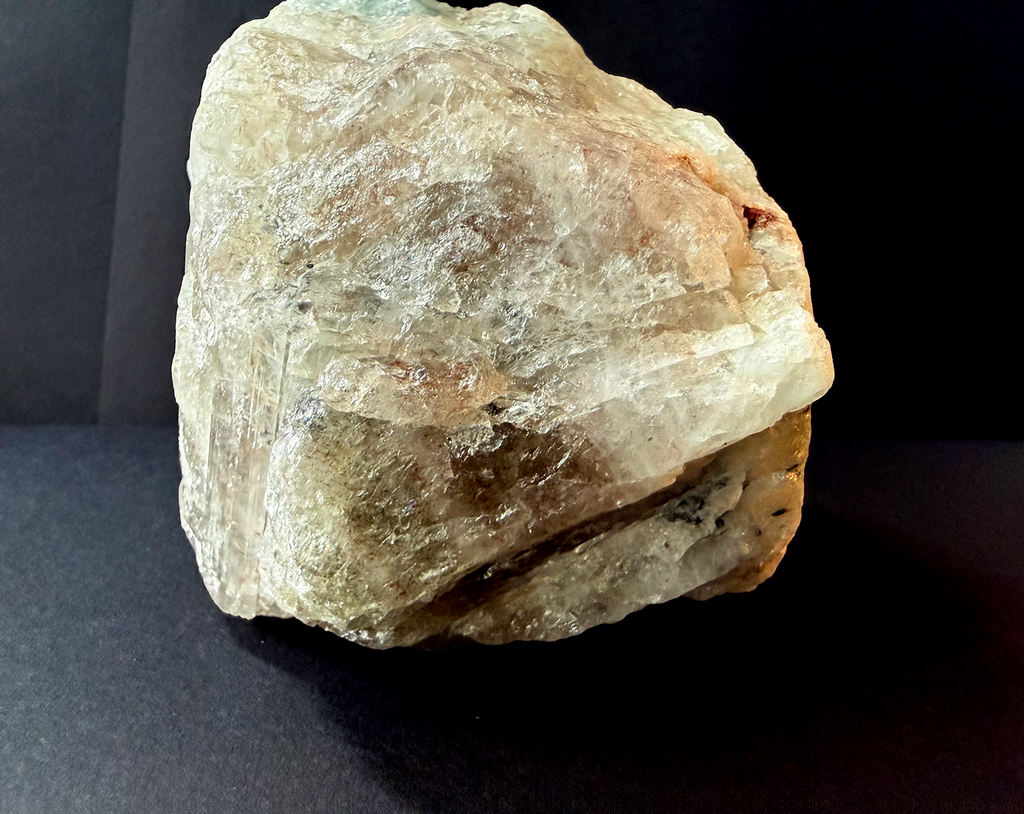 Aquamarine on Quartz/Elbaite From Brazil 1 lb 11.75 oz