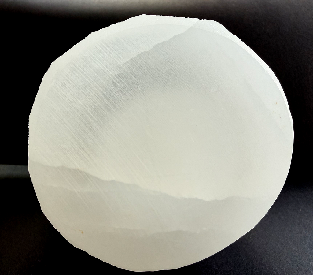 Selenite Tower Tea Light Holder from Morocco
