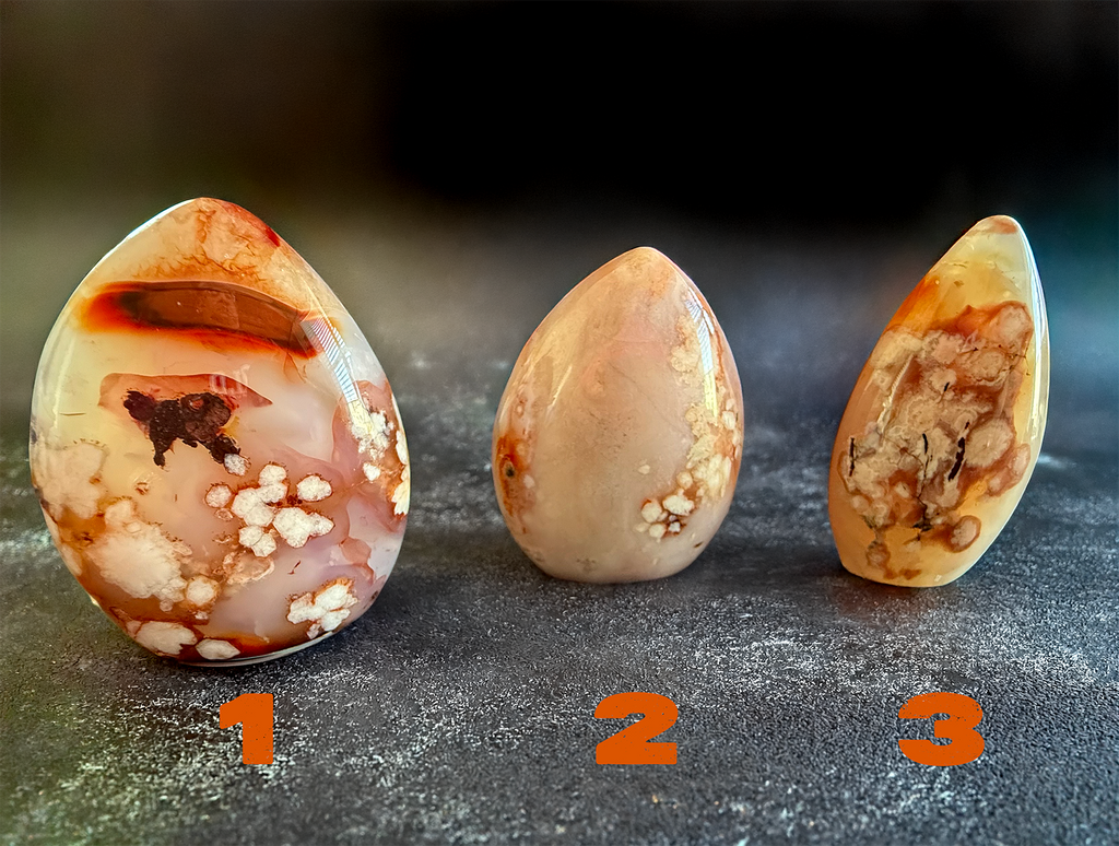 Carnelian Flower Agate Flames