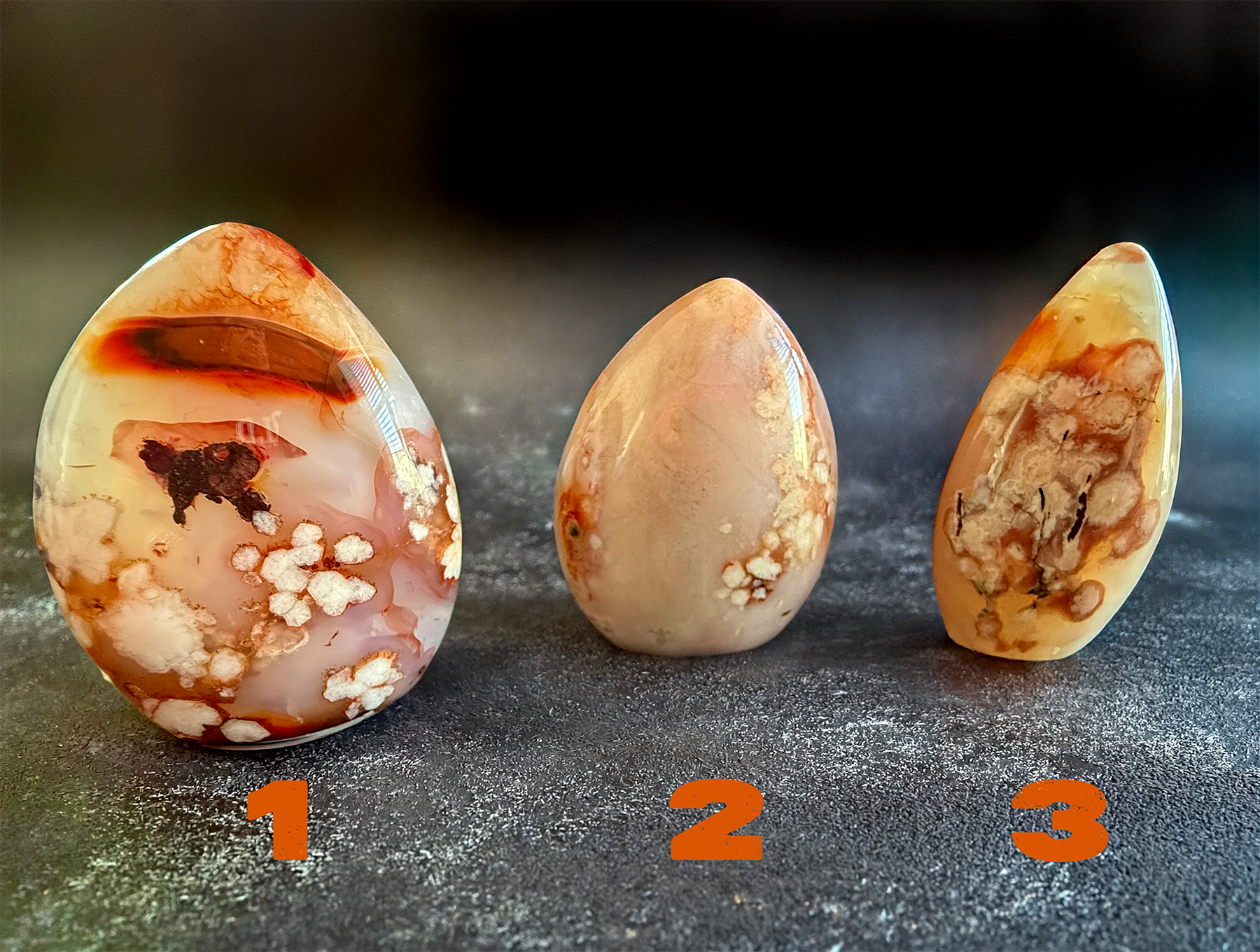 Carnelian Flower Agate Flames