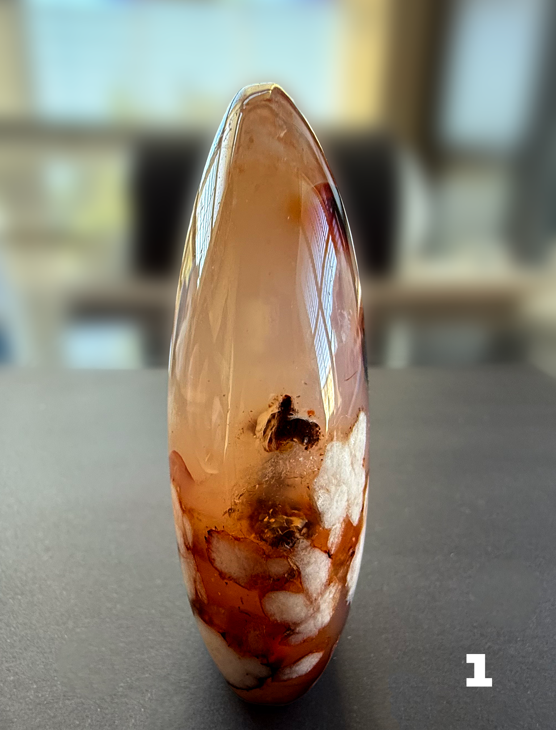 Carnelian Flower Agate Flames
