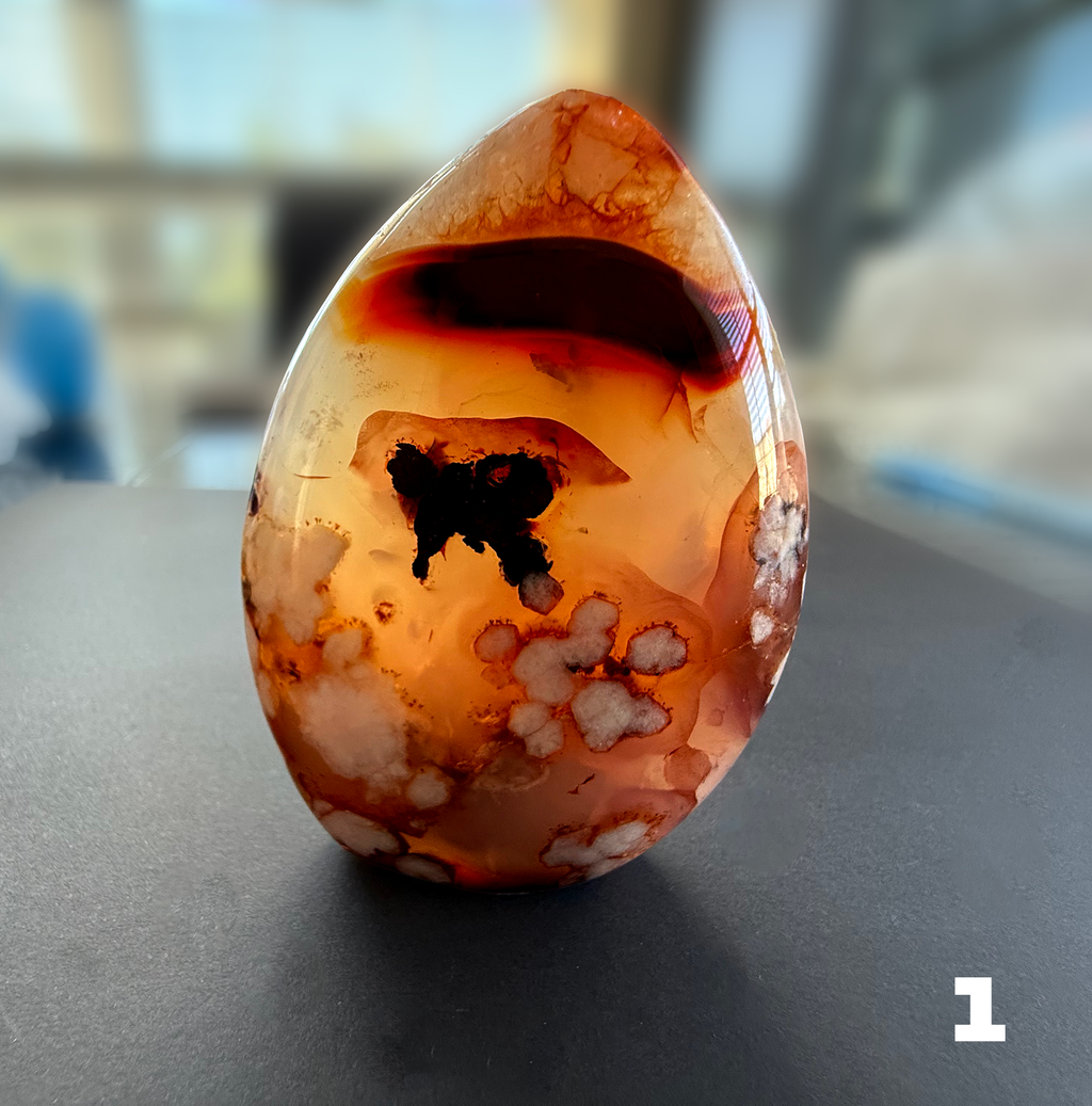 Carnelian Flower Agate Flames